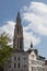 View over Antwerp with cathedral of our lady taken