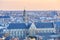 View over Antwerp with cathedral of our lady taken