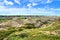 View over the badlands landscape of Horsethief Canyon, Drumheller, Canada