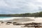 View over the beach in Jervis Bay Marine Park, city of Huskisson, NSW, Australia, a small coastal town well known as gateway to