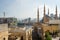 View over Beirut with Mohammad Al-Amin Mosque, cranes and contruction areas, Lebanon