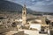 View over Biar medieval town and La SuposiciÃ³n church, province of Alicante, Spain