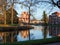 View over a canal in Leiden, the Netherlands