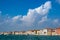 View over the Canale della Giudecca to Venice, Italy