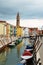 View over the canals of Burano, Italy
