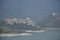 View over Castel di Tora village and Antuni castle, Lazio region, Italy