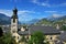 View over Church in Old Town of Sion