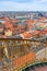 View over the city of Copenhagen from the outside stairs of the Vor Frelsers Kirke Erloeserkirche