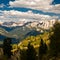 View over dolomite alps