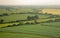 View over the early summer green fields