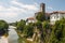 A view over facades of Cividale del Friuli medieval town