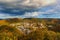 View over famous Czech spa town Karlovy Vary