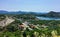 View Over Farmland to Adriatic Sea, Montenegro