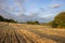 View over farmland towards the church at Chipping Campden, Cotswolds, Gloucestershire, England