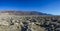 View over fissured surface of Devils Golf Course in the Death Valley in winter