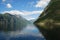 View over the fjord Geiranger in Norway