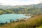 View over Flea Bay, Akaroa from the distance