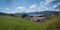 View over gmund village and lake tegernsee, bavarian spring land