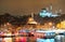 View over Golden Horn in Istanbul on night