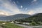 View over the grapevine on the RhÃ´ne valley near Sion