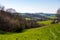 View over the green hills in the south of Essen, Ruhr area