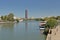 View over Guadalquivir river in the city of Seville