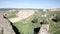 View over Guadiana river, Juromenha village Nossa Senhora do Loreto and the fortress, Evora, Portugal