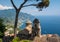 View over Gulf of Salerno from Villa Rufolo, Ravello, Campania,