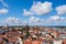 View over the hanseatic town Rostock, Germany