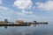 View over the harbor of Hindeloopen, historical city in the lake side district of the Netherlands