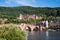 View over Heidelberg and the river Neckar