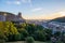 View over Heidelberg and the river Neckar at sunset