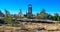 View over the hornisgrinde plateau to the Hornisgrinde tower, Black Forest. Baden Wuerttemberg, Germany, Europe