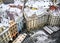 The view over the houses and the roofs from the top of Staromestska tower