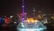 View over Huangpu River & Pudong skyline at night, Shanghai
