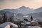 View over Innsbruck Austria, Panoramic view above Innsbruck Austria Europe