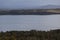 View over the lake Coila towards Tuross Head. Bingie. Nsw. Australia.