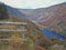 View over the lake in national park Wicklow mountains in Ireland, Glendalough