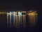 View over lake Pichola at dusk to thew Lake palace