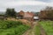 View over a local traditional farm and staples