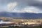 View over Loch Insh and Strathspey in Scotland.