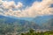 View over the lower section of Himalayan mountains in Nepal