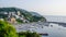 view over a marina hidden inside of a bay in italian city agropoli....IMAGE