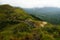 View over Mirador Cerro La Cruz, Anton Valley, Panama with light fog