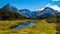 View over the mountains at the key summit track, New Zealand