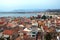 View over Nafplio in Greece showing the rooftops of the town and harbor