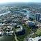 View over Nerang River and Surfers Paradise in Queensland