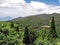 View over the Ngong Ping Plateau on the island of Lantau in Hong Kong.