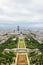 View over Paris, Parc du Champ de Mars, seen from Eiffel Tower