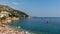 A view over Plaza Banje beach along Dubrovnik`s adriatic coast, Croatia